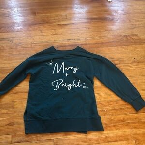 Ellen Tracy Holiday Merry + Bright Sweatshirt